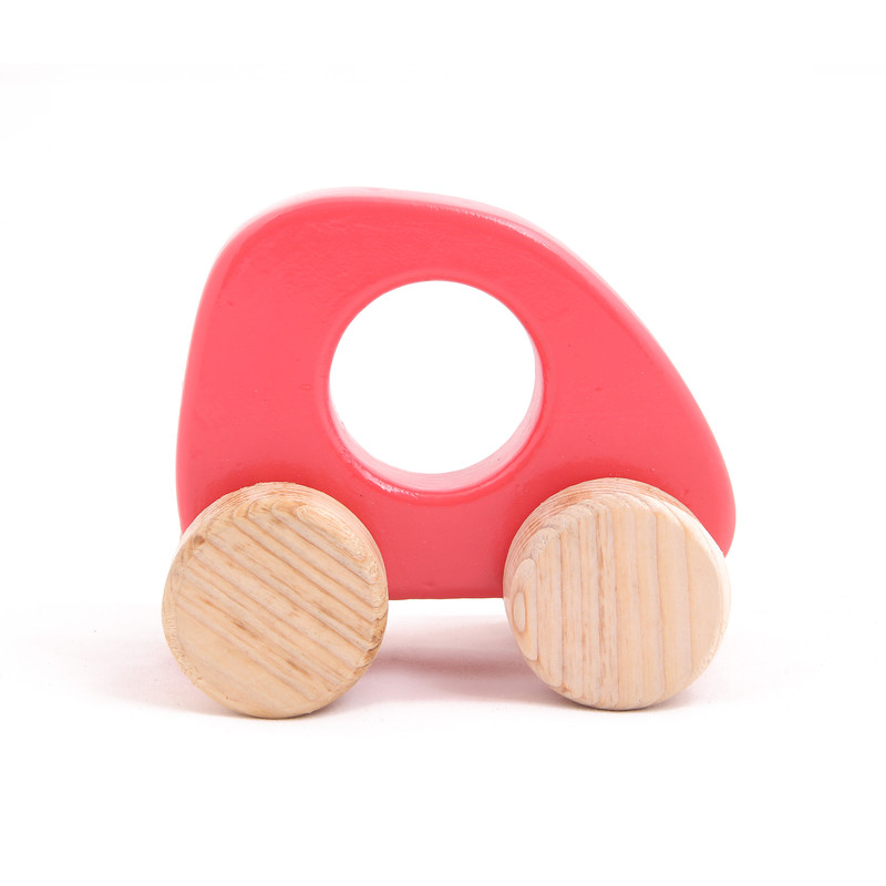 Wooden Push Toy Pink Nano Car for Kids - Small Size(1 pcs) - Development Toy