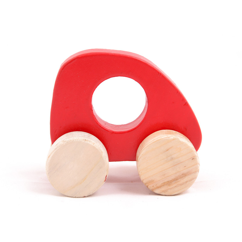 Wooden Push Toy Red Nano Car for Kids - Small Size(1 pcs)-  Development Toy, Indoor & Outdoor Toy