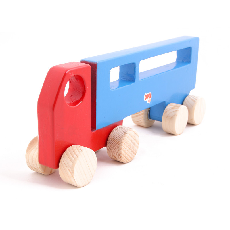 Wooden Push & Pull Toy Truck for Kids - Jumbo Size  (1 pcs)-  Development Toy, Indoor & Outdoor Toy