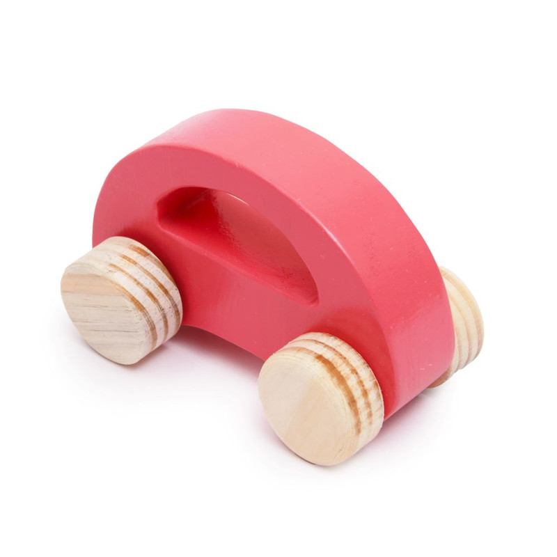 Wooden Push & Pull Emergency Toy Vehicle car Set - Pickup Taxi Car (Small Size)(Piece 1 ) - Development Toy, Indoor & Outdoor Toy