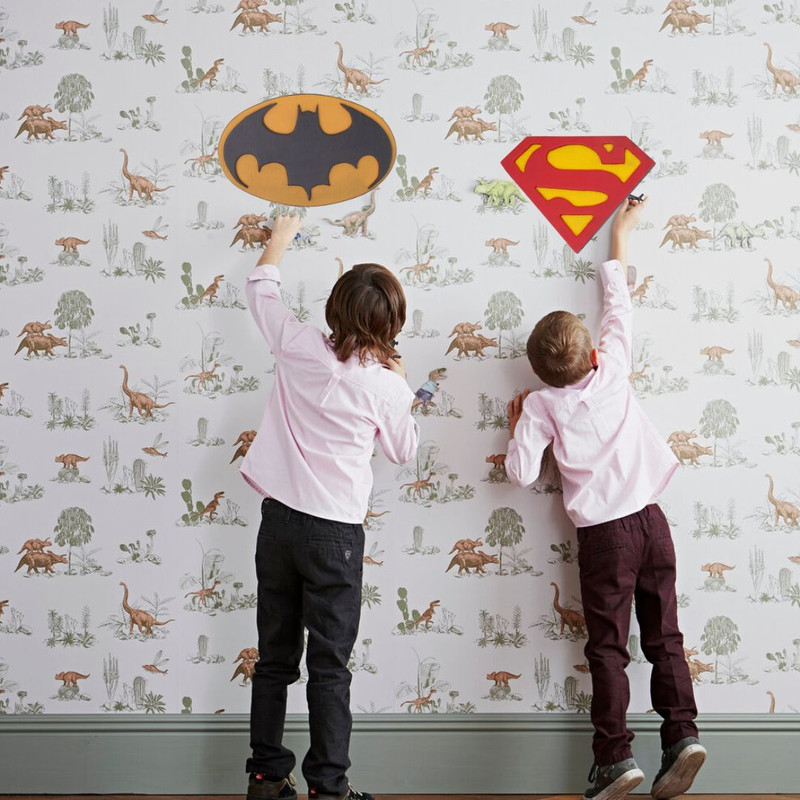 3D Wooden Wall Decor - Superman and Batman  Symbol (2 Pieces)