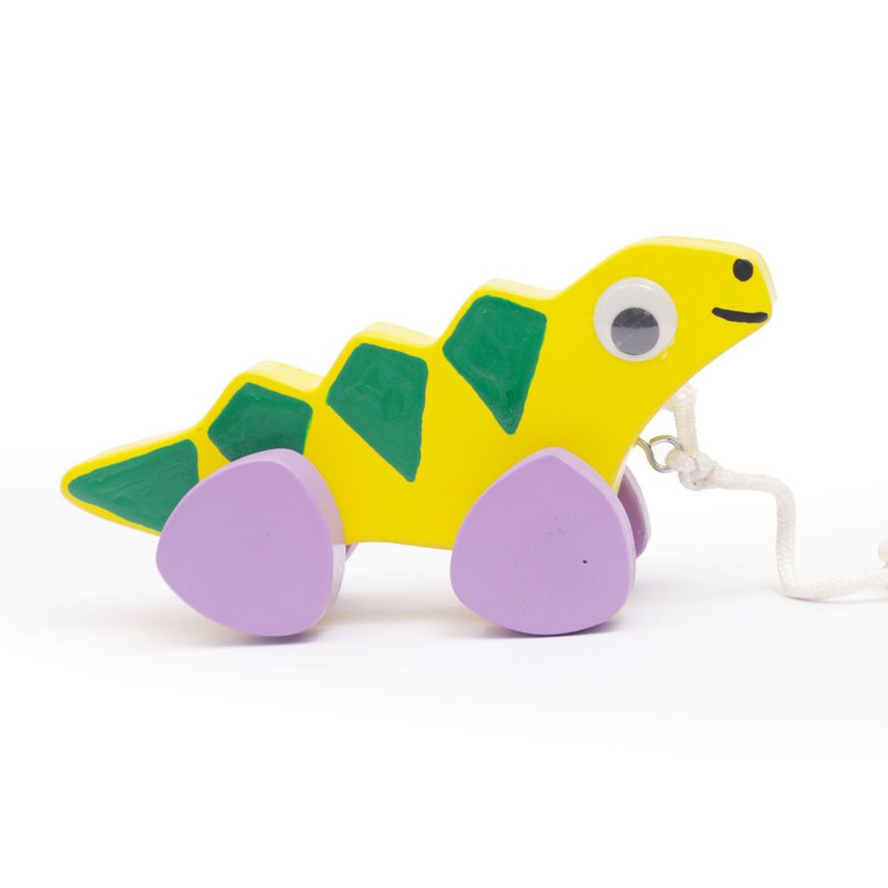 Wooden Push & Pull along Toy (IGUANA) (Yellow) - Large Size (1 pcs)