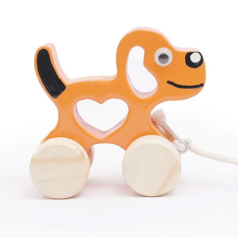 Wooden Push & Pull along Toy - Jimmy Puppy (Dog) (1 pcs)