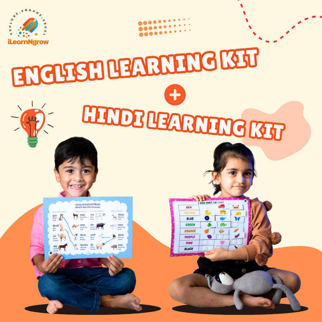 ilearnngrow English Learning Kit + Hindi Learning Kit Combo Set