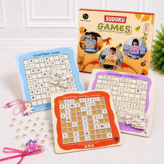 iLearnNGrow Brain Booster Rakhi Combo-Educational Sudoku Set with Rakhi for Kids