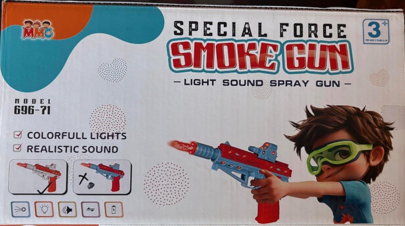 Toylura Special Force Smoke Gun Toy, Light Sound Spray Features, Colourful Lights, Realistic Sound, for Ages 3 and Up