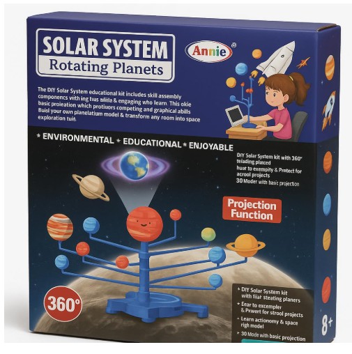 Toylura Solar System Rotating Planets | DIY Solar System Educational Kit | Fun and Engaging Way to Learn for Kids Age 8 Years & Above