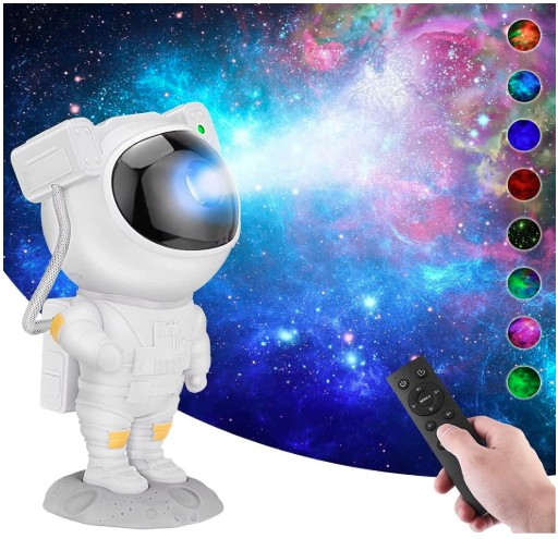 Toylura Astronaut Galaxy Projector Light with Remote Control - 360 Degree Adjustable Timer Kids Astronaut Nebula Night Light