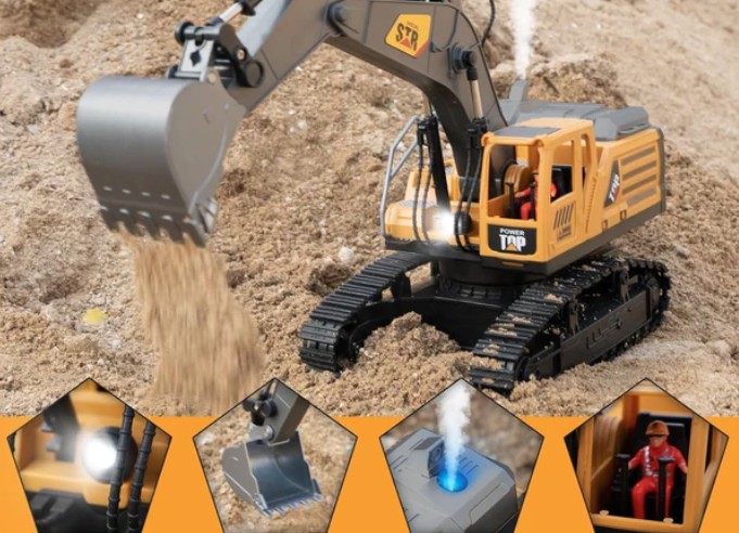 Toylura 4D Metallic JCB Construction Toy with Realistic Design