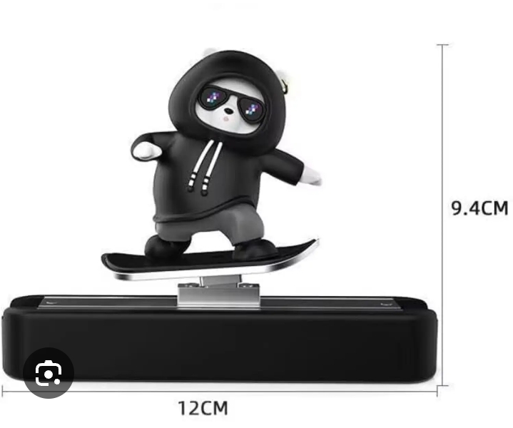 Toylura Cute Panda Car Dashboard Decoration with Stackable Design