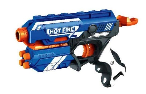 Toylura Hot Fire Soft Bullet Gun Toy With 10 Safe Soft Foam Bullets, Fun Target Shooting Battle Fight Game For Kids Boys (Toylura- Hot Fire),Multicolor