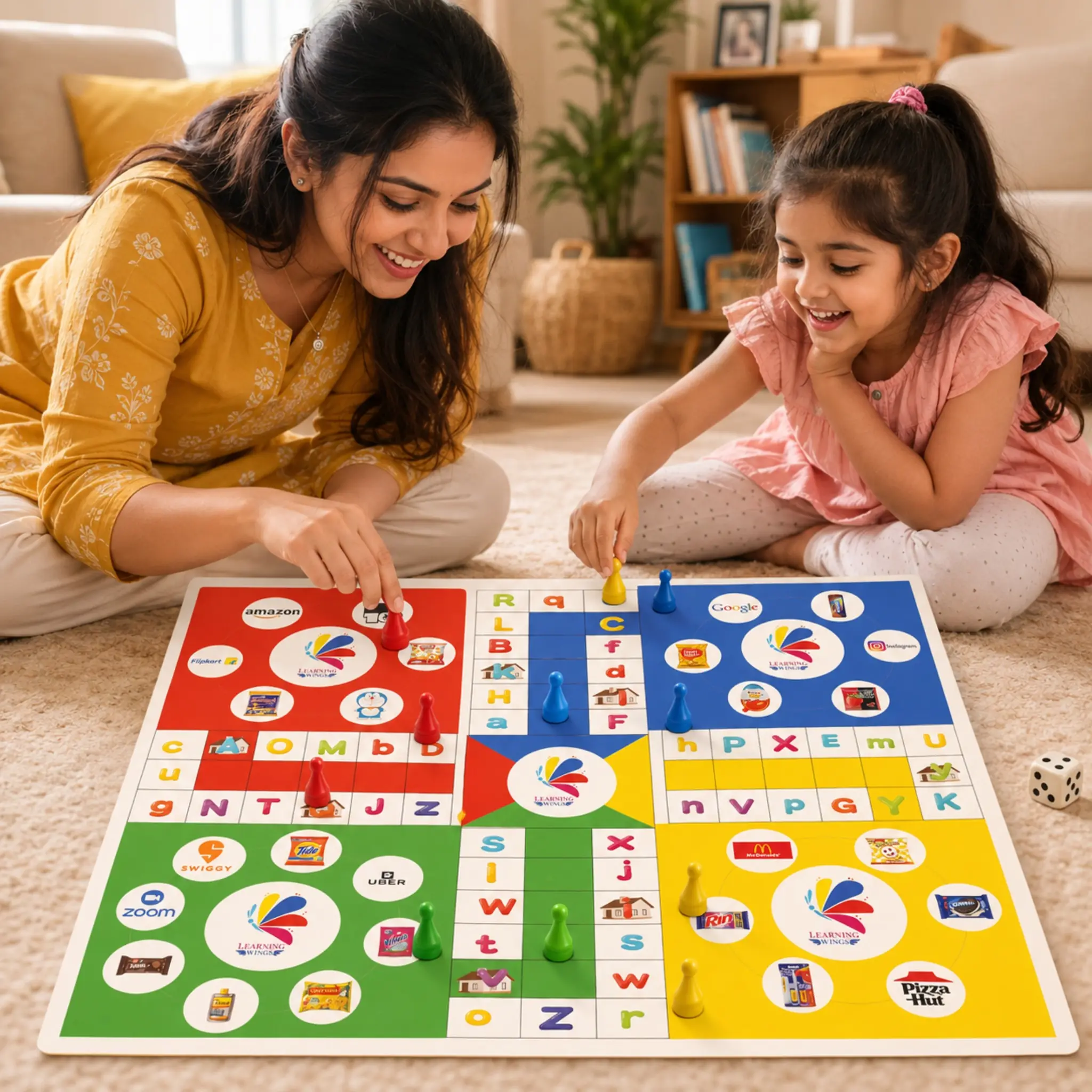 Learning Wings Phonics Ludo - India's No1 Phonics Board Game for Kids (3-7 Years)