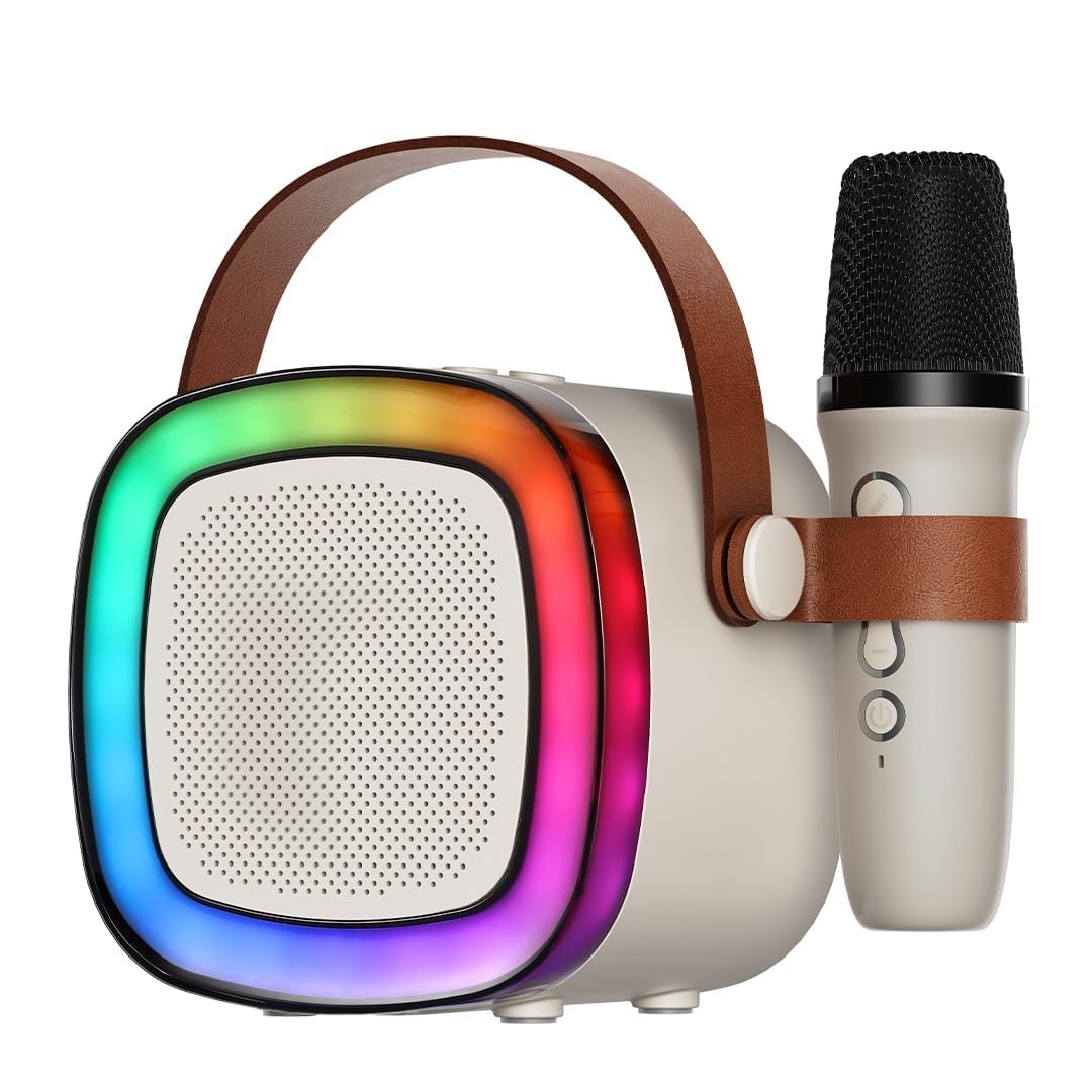 Toyfinity Party POP LM BT1116 Bluetooth Speaker: 10W RMS Stereo Sound, Wireless Mic, 3 Voice Converters, RGB Lights, 8Hrs Music, Multi-Compatibility, Type-C Charging